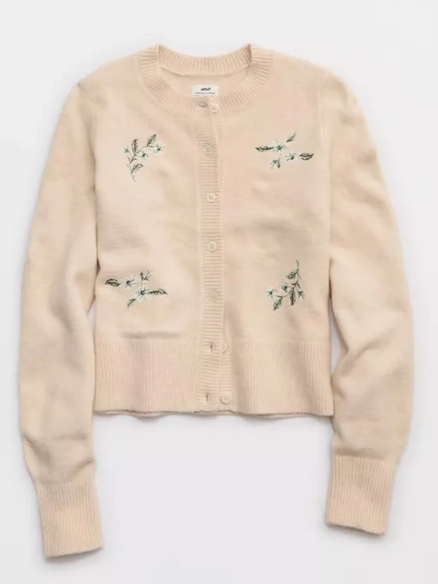 Ladies Aerie Softest Classic Cardigan Floral Embroidered sold by Your Style Outlet
