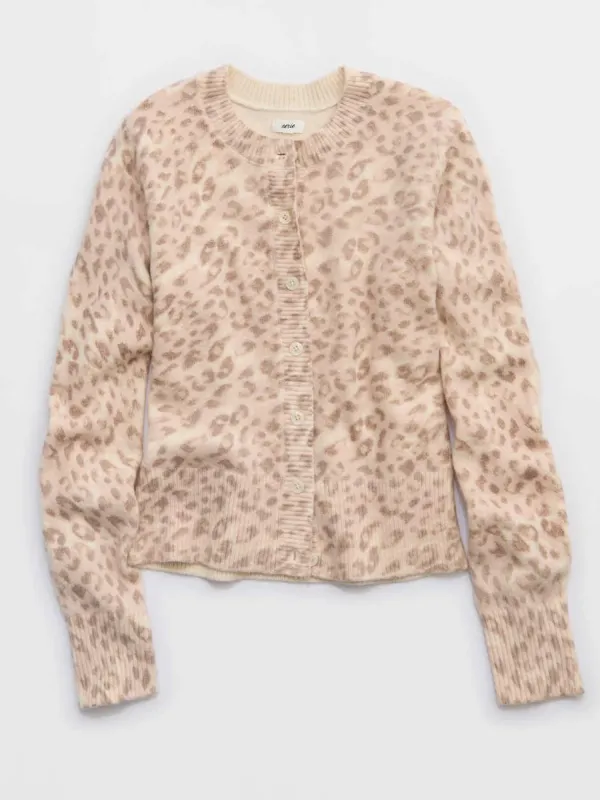 Ladies Aerie Softest Classic Cardigan Leopard Print made by Your Style Outlet