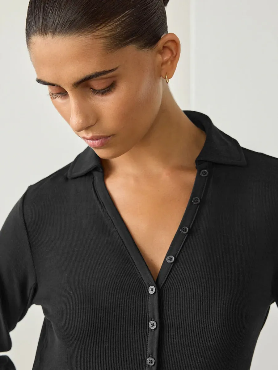 Ladies Premium Long Sleeve Collar Polo Top sold by Your Style Outlet product image thumbnail 4