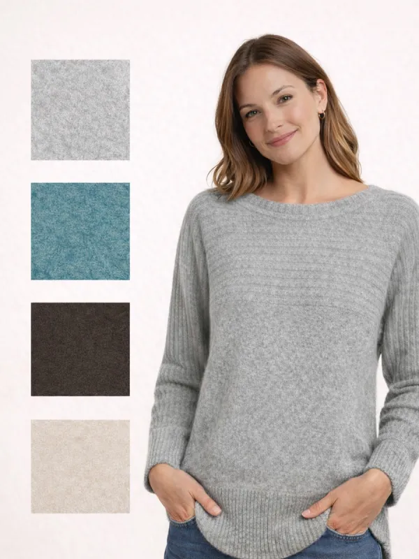 Ladies Selected Round Neck Ribbed Jumper made by Your Style Outlet