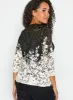 Ex M&Co Ladies Black & White Floral Lace Blouse sold by Your Style Outlet