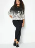 Ex M&Co Ladies Black & White Floral Lace Blouse sold by Your Style Outlet