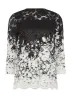 Ex M&Co Ladies Black & White Floral Lace Blouse sold by Your Style Outlet