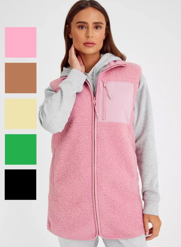Ladies TU Borg Longline Gilet Jacket sold by Your Style Outlet