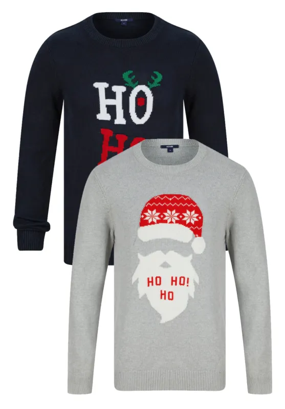 Mens Christmas Ho Ho Ho Santa Xmas Festive Holiday Jumper sold by Your Style Outlet