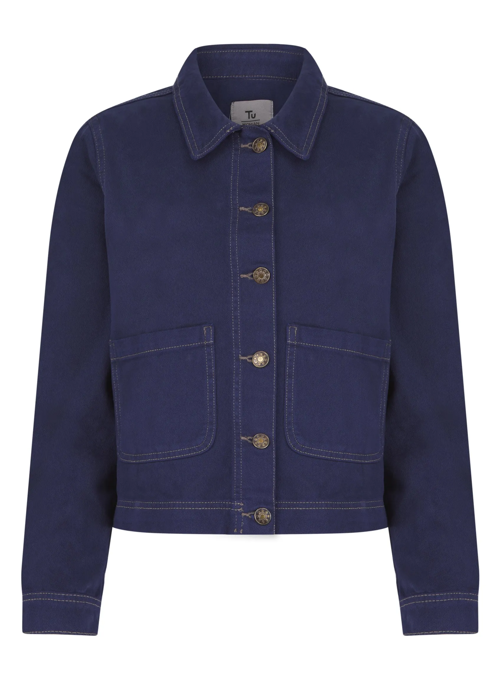 Ladies TU Utility Patch Pocket Cotton Denim Jacket Navy Brown Black sold by Your Style Outlet product image thumbnail 5