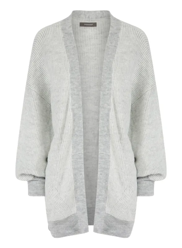 Ladies Atmosphere Grey Stripe Edge To Edge Cardigan sold by Your Style Outlet