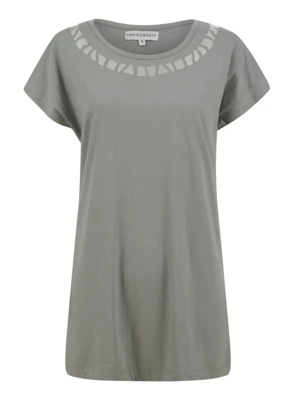 Ex Tommy & Kate Plus Size Khaki T-shirt Top sold by Your Style Outlet