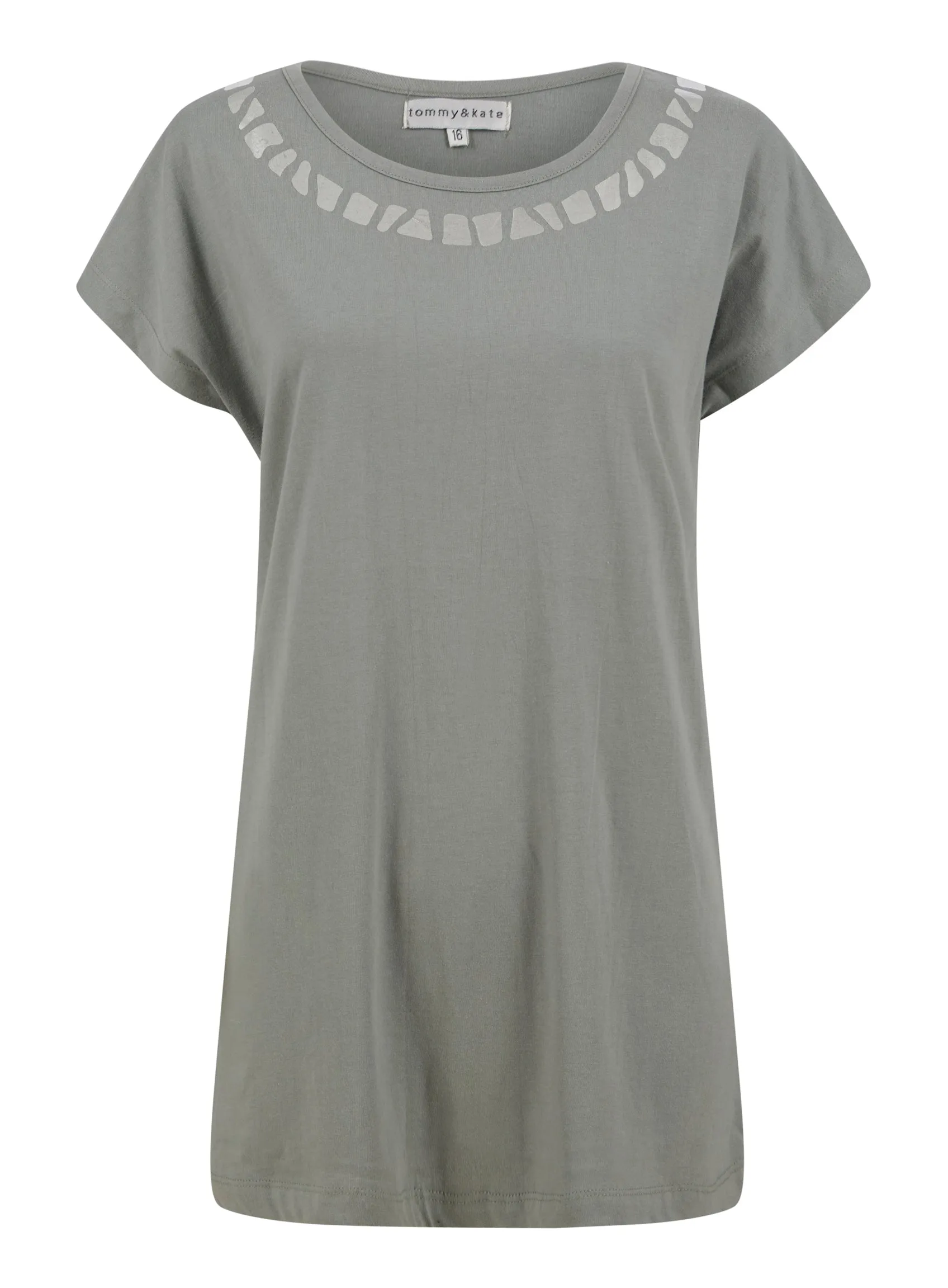 Ex Tommy & Kate Plus Size Khaki T-shirt Top sold by Your Style Outlet