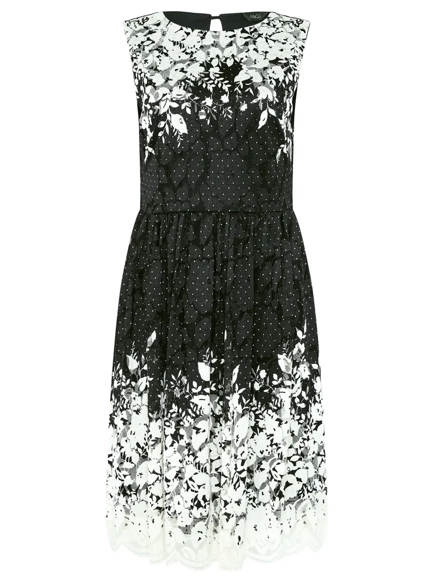 Ladies Black Lace Border Midi Dress sold by Your Style Outlet product image thumbnail 5