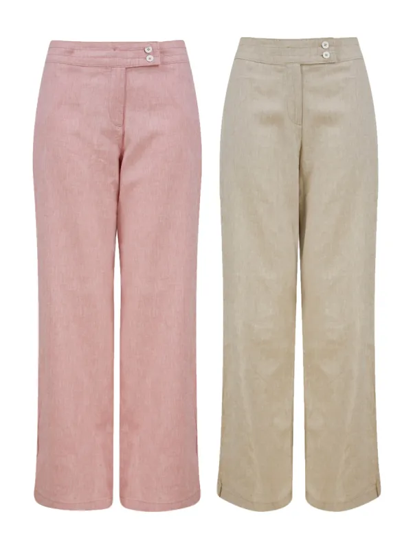 Ex Chainstore Ladie Linen Blend Straight Leg Trouser sold by Your Style Outlet