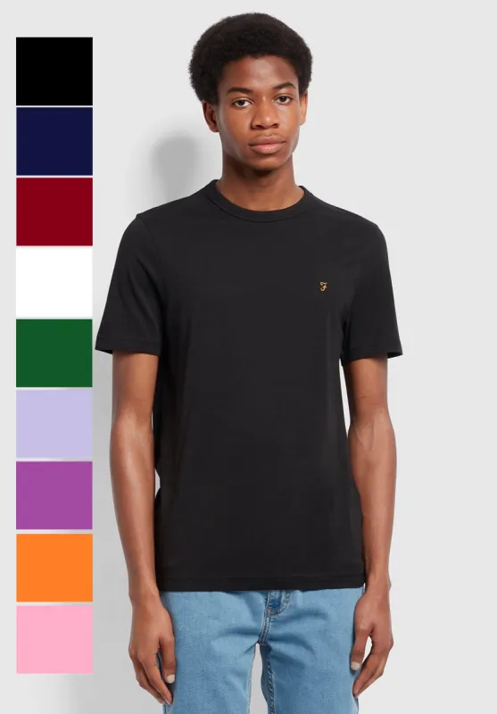 Mens Farah Danny Slim Fit Organic Cotton T-Shirt In Black sold by Your Style Outlet