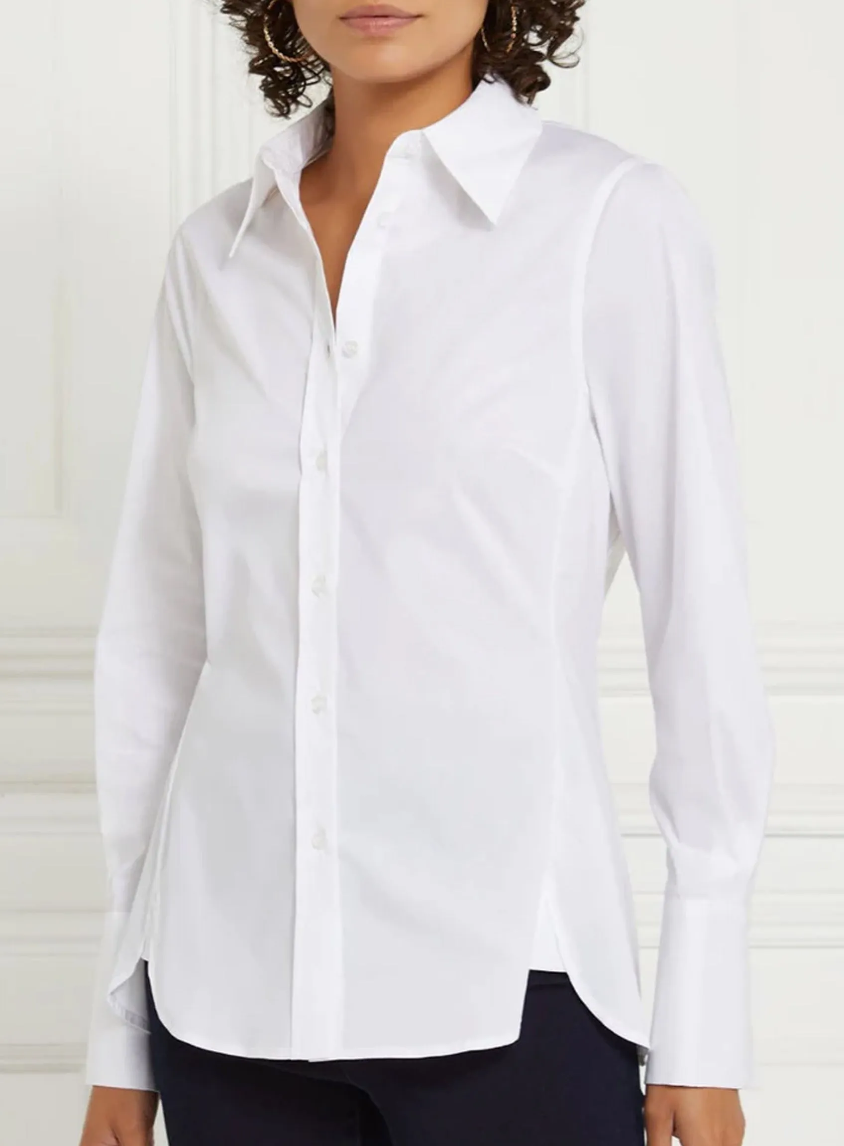 Gallery Ladies Camille Stretch Blouse Shirt In White sold by Your Style Outlet product image thumbnail 4