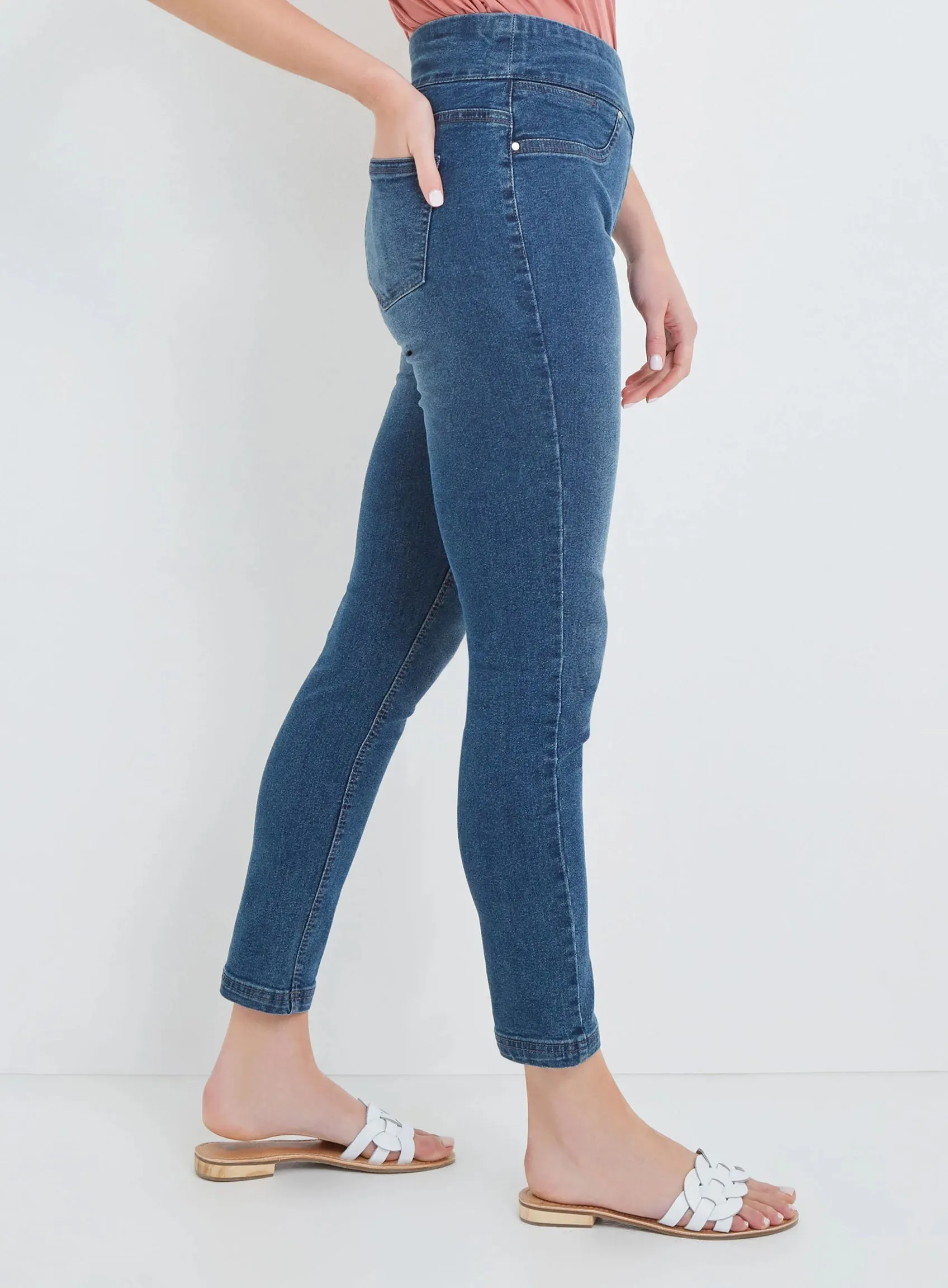 Ladies Rivers Comfort Skinny Jean Dark Blue sold by Your Style Outlet product image thumbnail 5