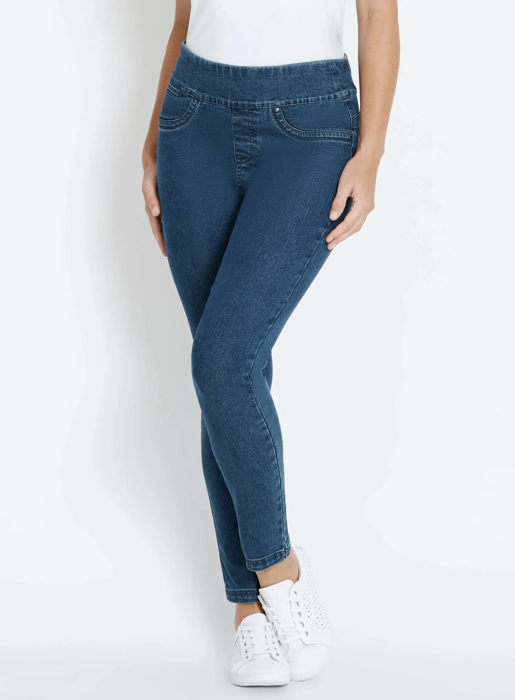 Ladies Rivers Comfort Skinny Jean Dark Blue sold by Your Style Outlet