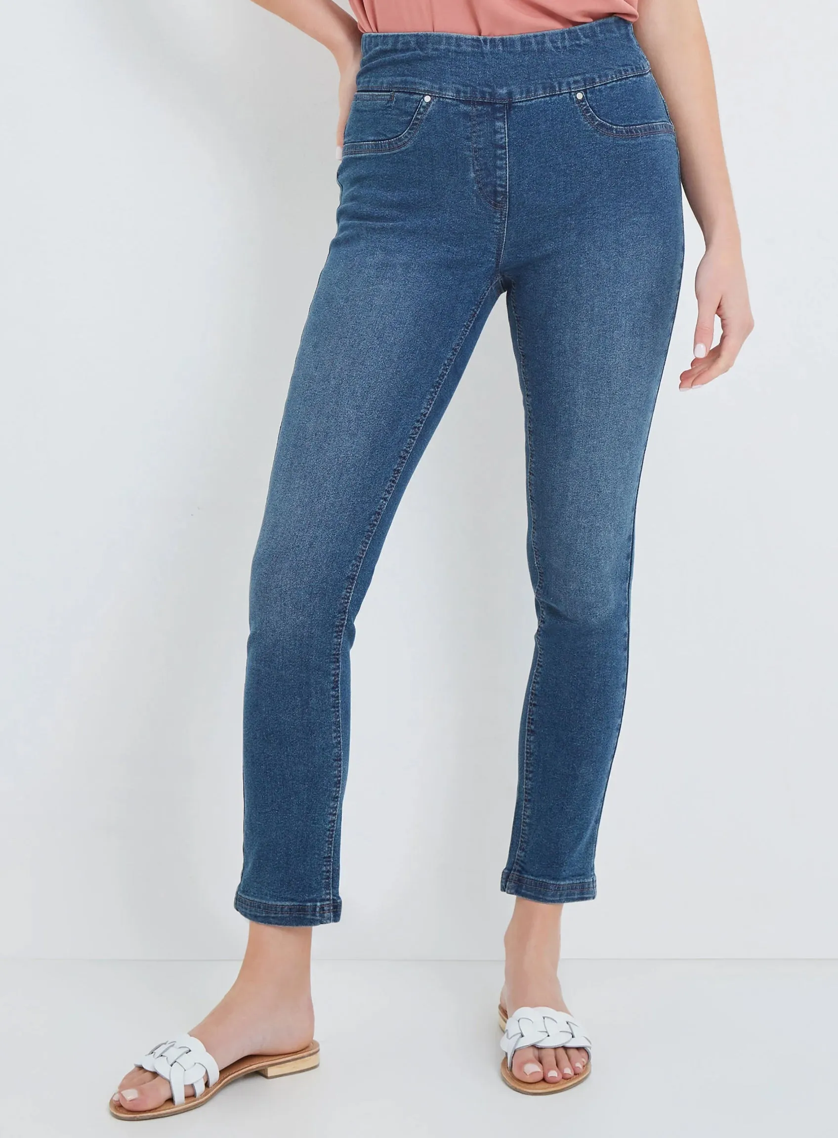 Ladies Rivers Comfort Skinny Jean Dark Blue sold by Your Style Outlet product image thumbnail 3