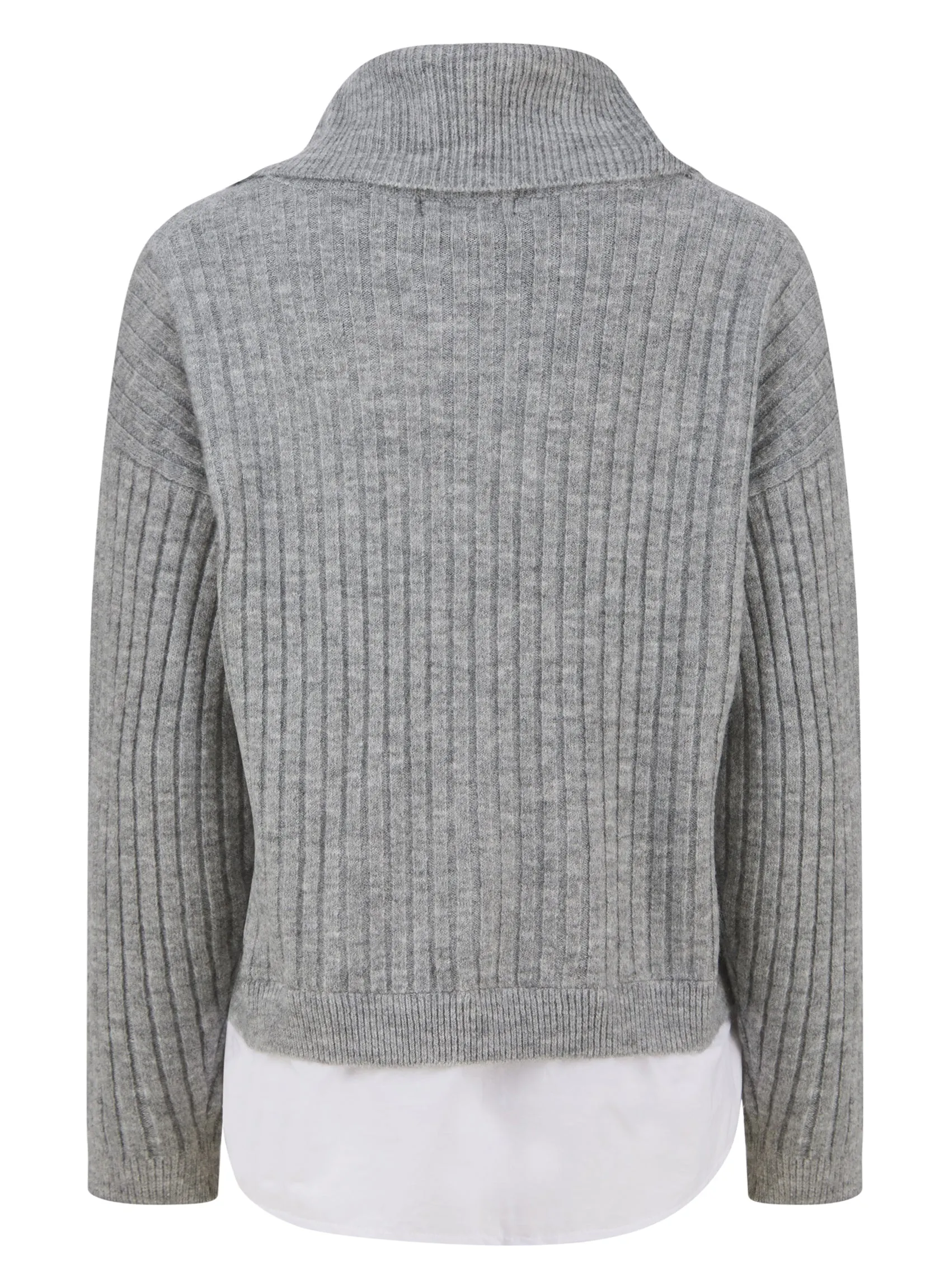 Ex Peacocks Ribbed Roll Neck Jumper With Mock Shirt sold by Your Style Outlet product image thumbnail 3