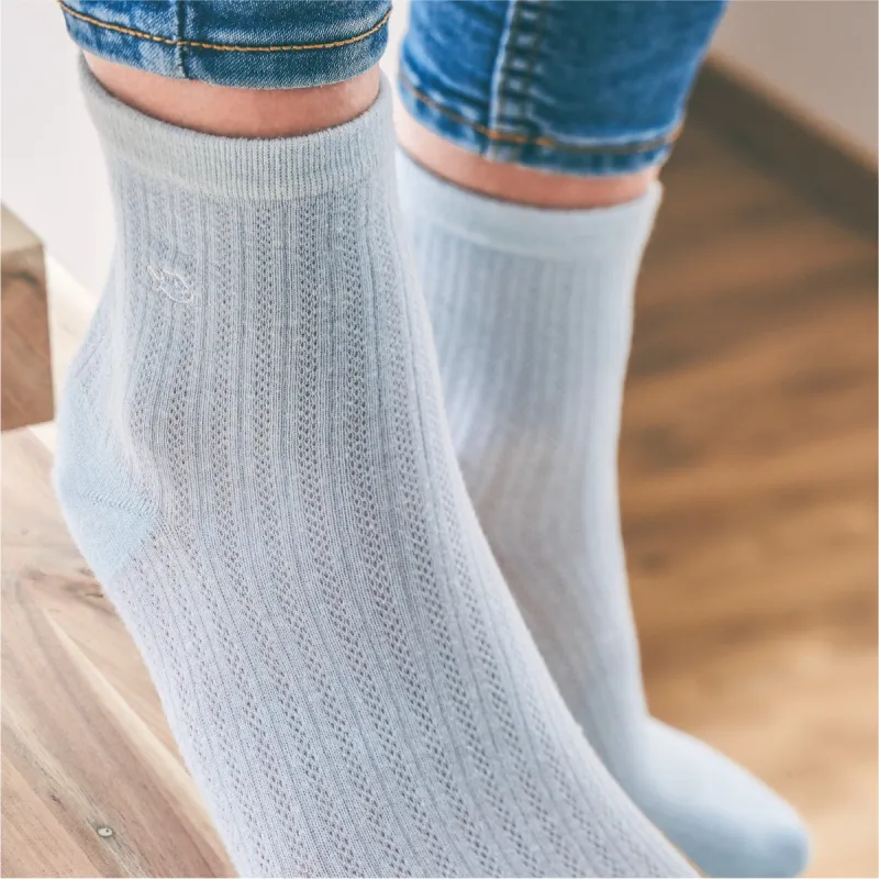 Chaussettes en coton peigné Dentelle -  Bleu pastel sold by Billybelt