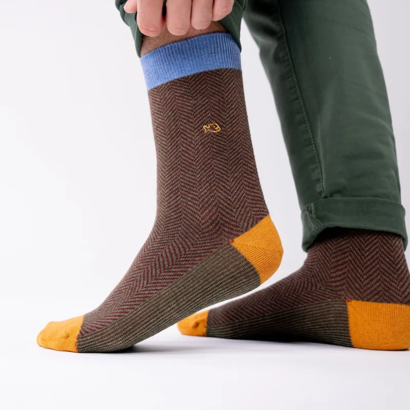 Chaussettes en coton peigné Chevrons - Campana sold by Billybelt