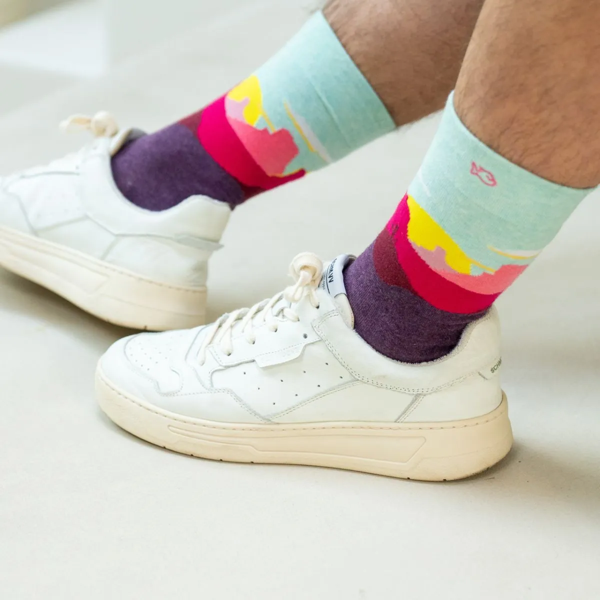 Chaussettes en coton peigné À motifs - Bryce canyon sold by Billybelt