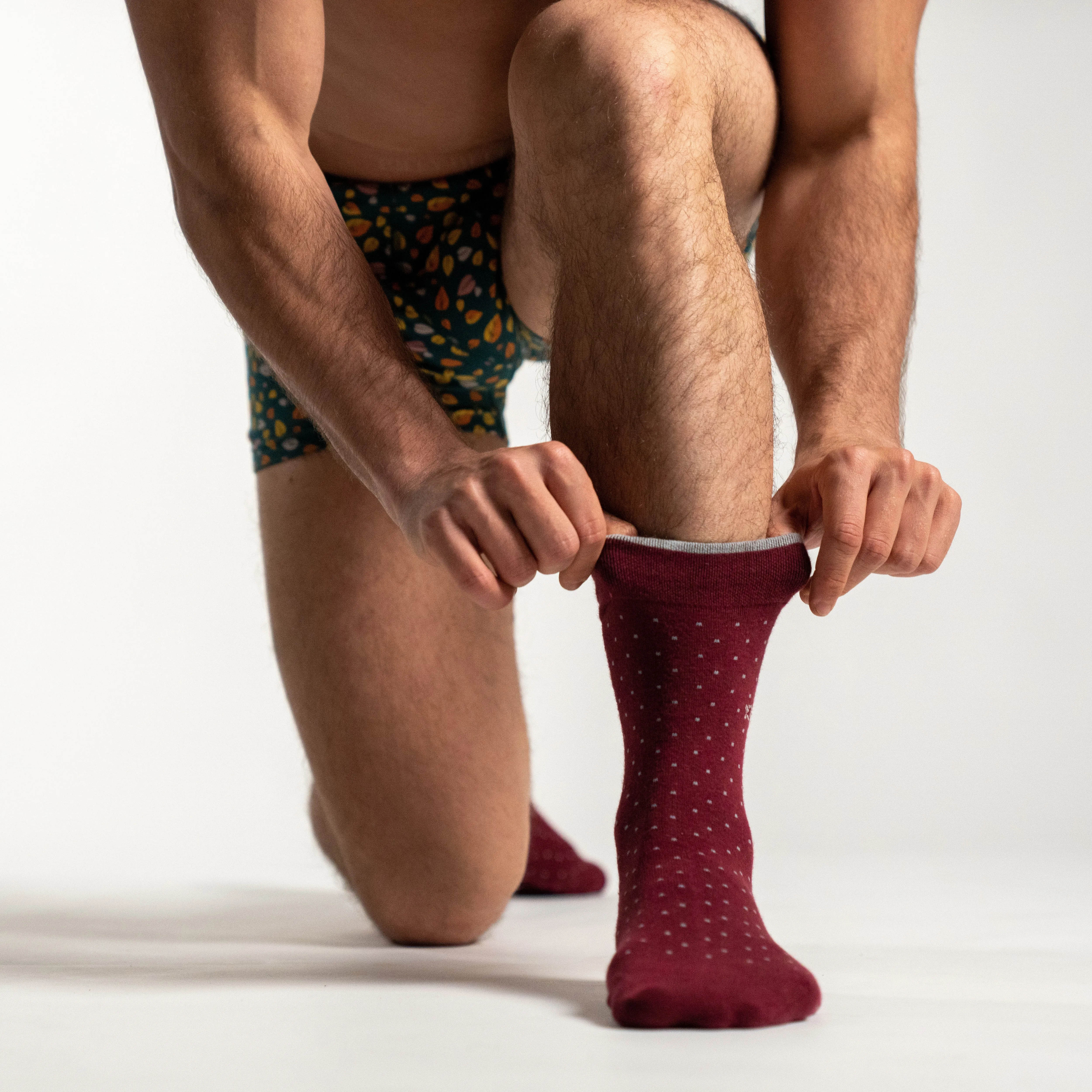 Chaussettes en coton peigné Square - Bordeaux sold by Billybelt product image thumbnail 3