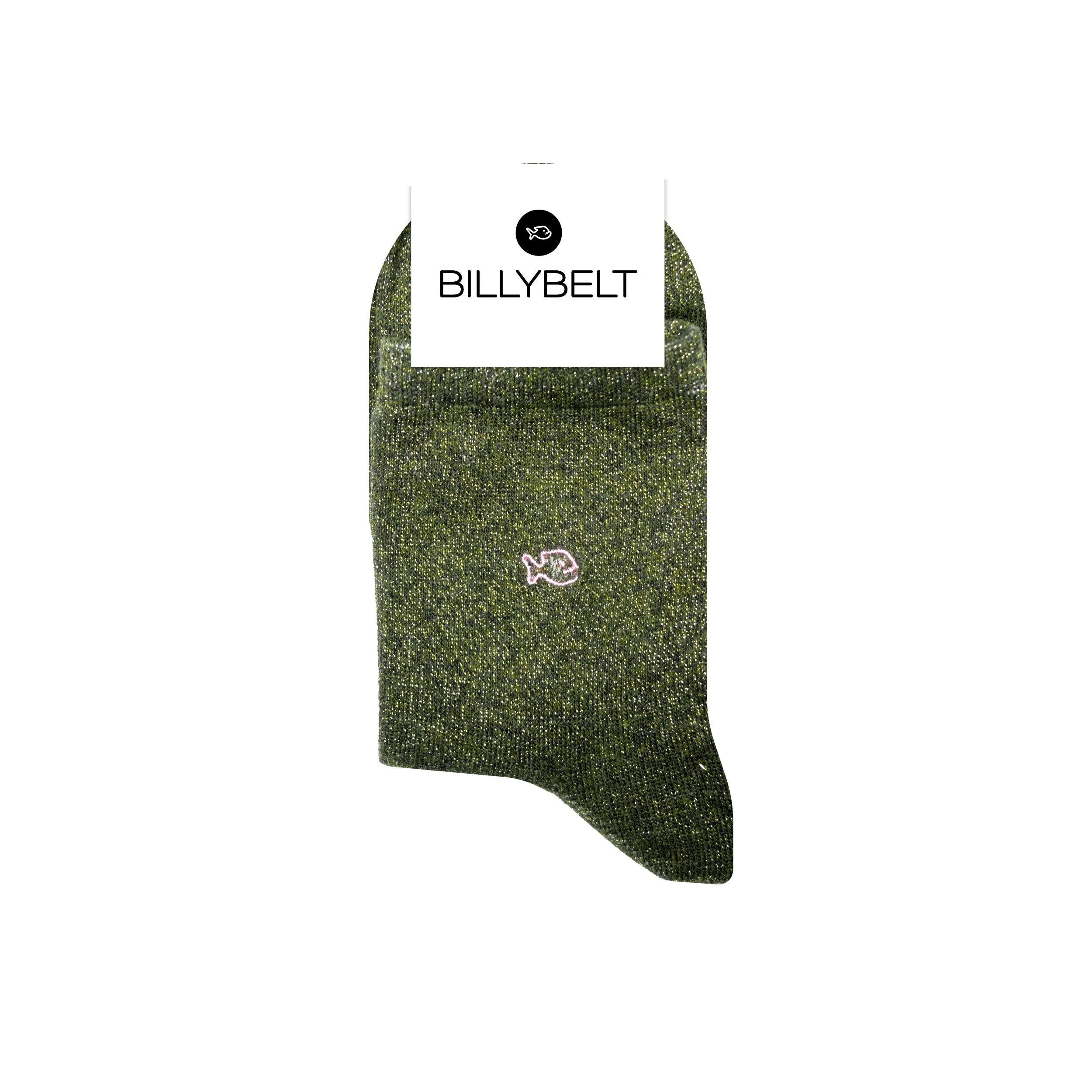 Chaussettes pailletées en coton peigné unies - Kaki sold by Billybelt product image thumbnail 2