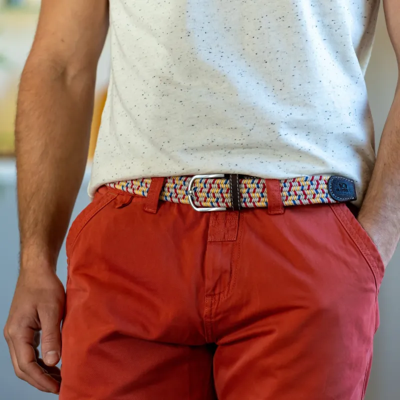 Ceinture tressée élastique multicolore - Bass sold by Billybelt