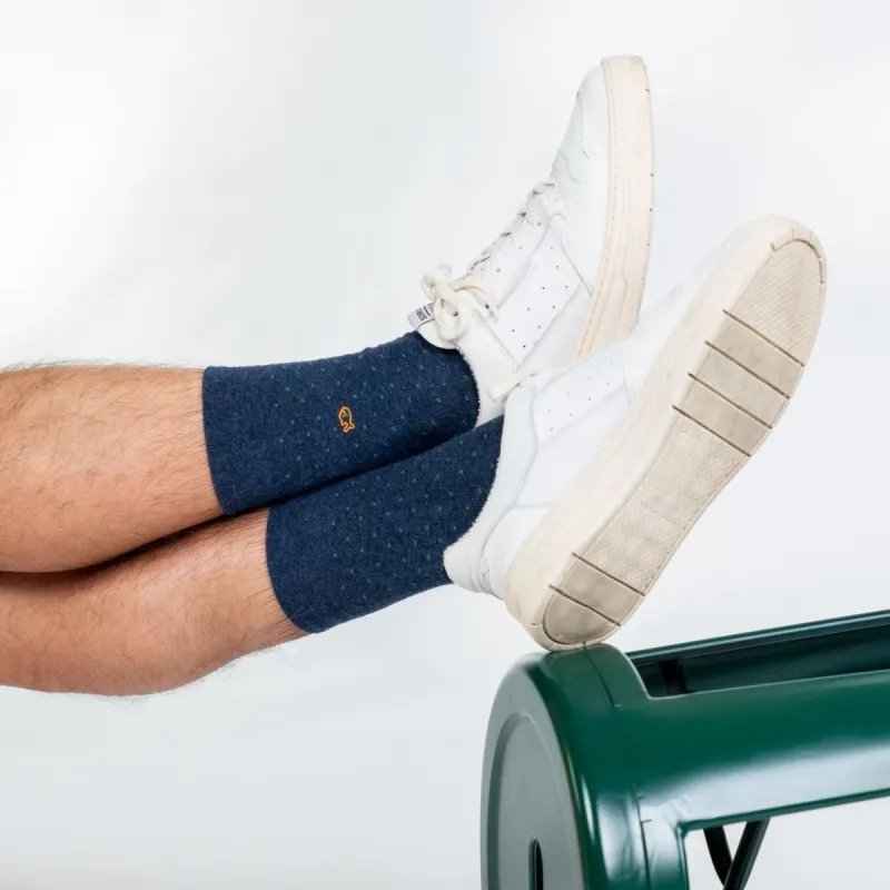 Chaussettes en coton peigné Square - Méditerranée sold by Billybelt