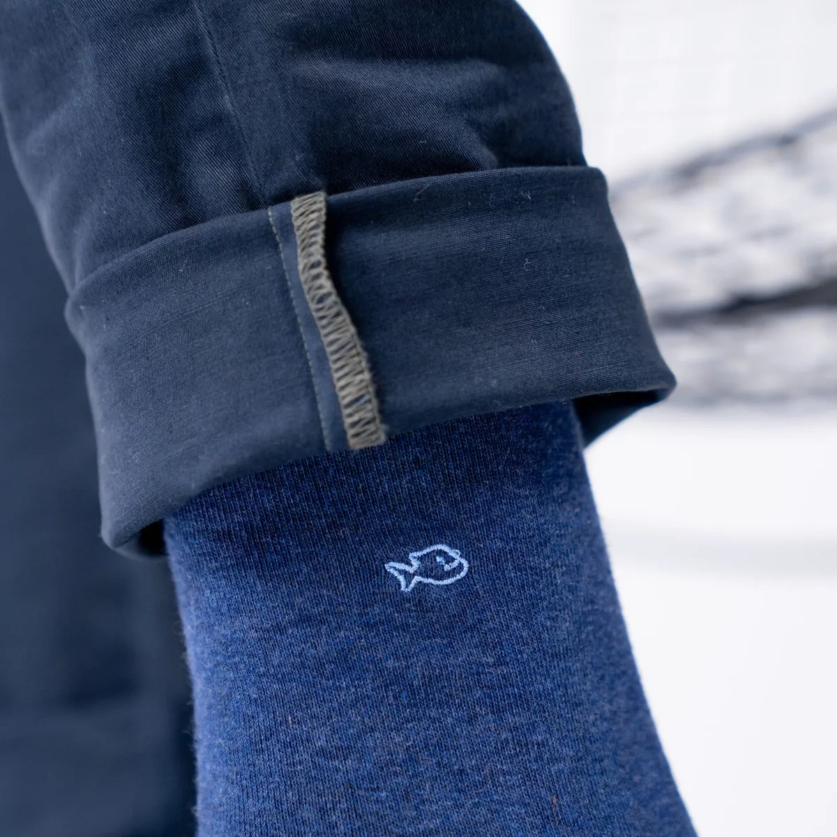 Chaussettes en coton peigné unies - Marine chiné sold by Billybelt product image thumbnail 3