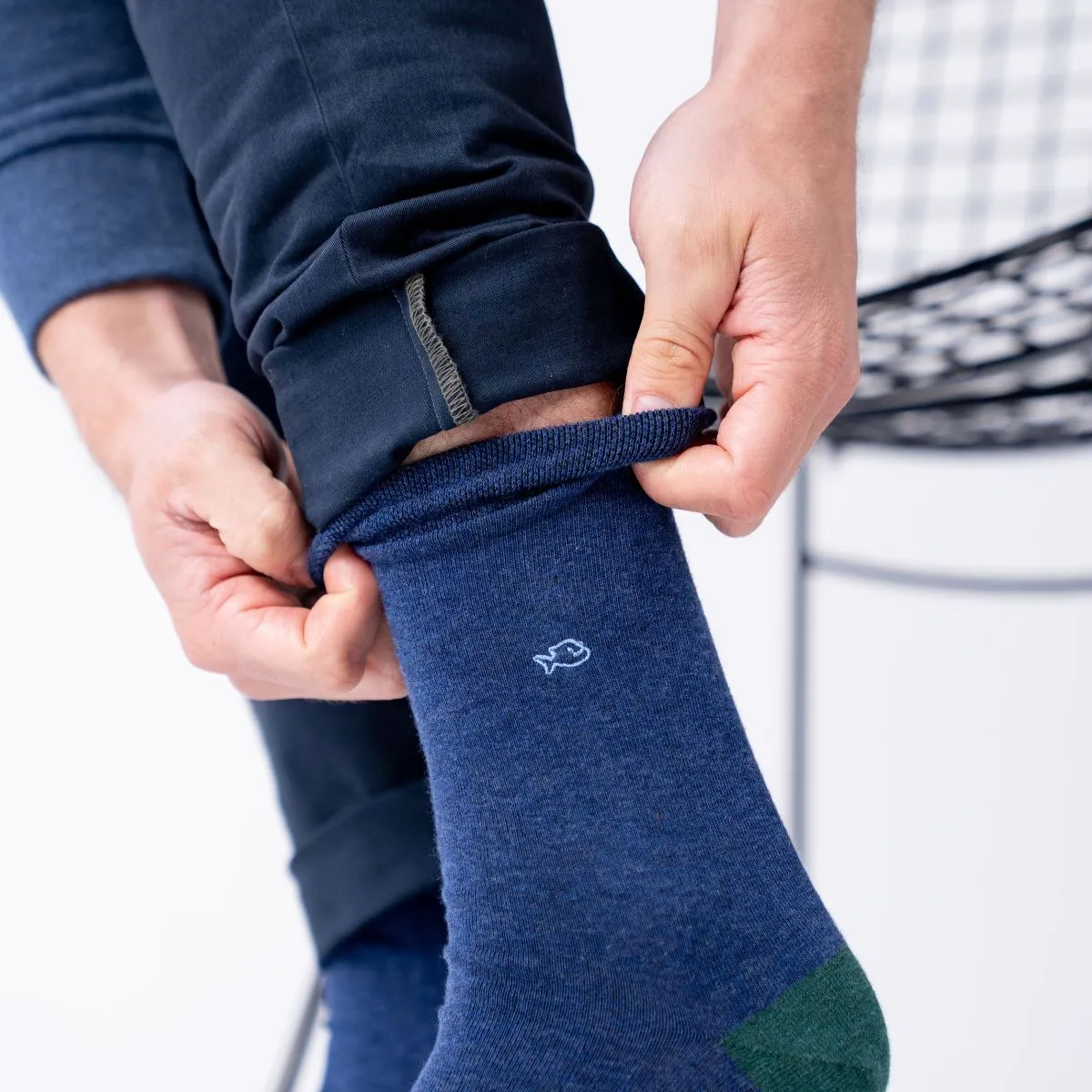 Chaussettes en coton peigné unies - Marine chiné sold by Billybelt product image thumbnail 4