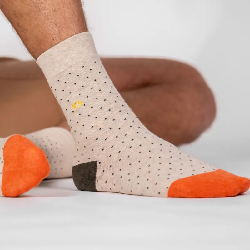 Chaussettes en coton peigné square - Natural sold by Billybelt