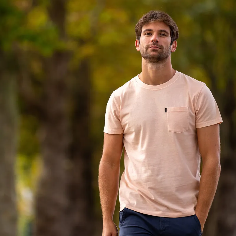 T-shirt en 100% coton bio garment dye - Rose sold by Billybelt