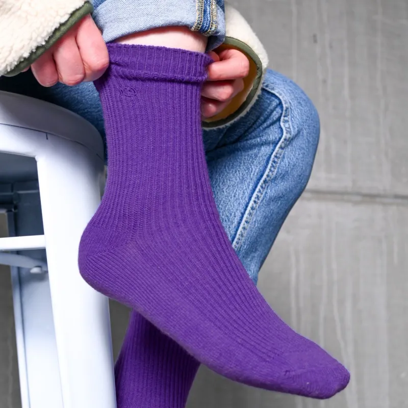 Chaussette en laine avec angora Violet sold by Billybelt