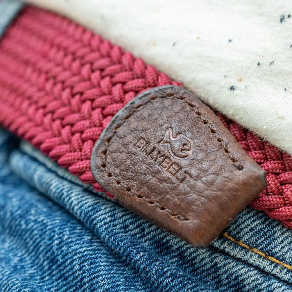 Ceinture tressée élastique unie - Grenat sold by Billybelt product image thumbnail 5