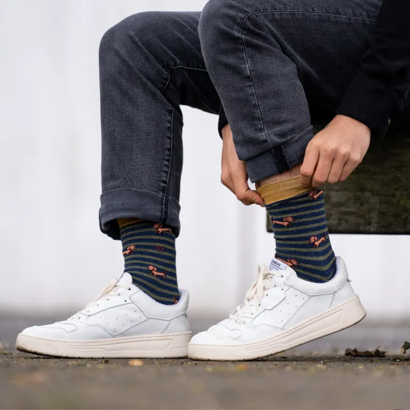 Chaussettes en coton peigné animaux - Chien sold by Billybelt