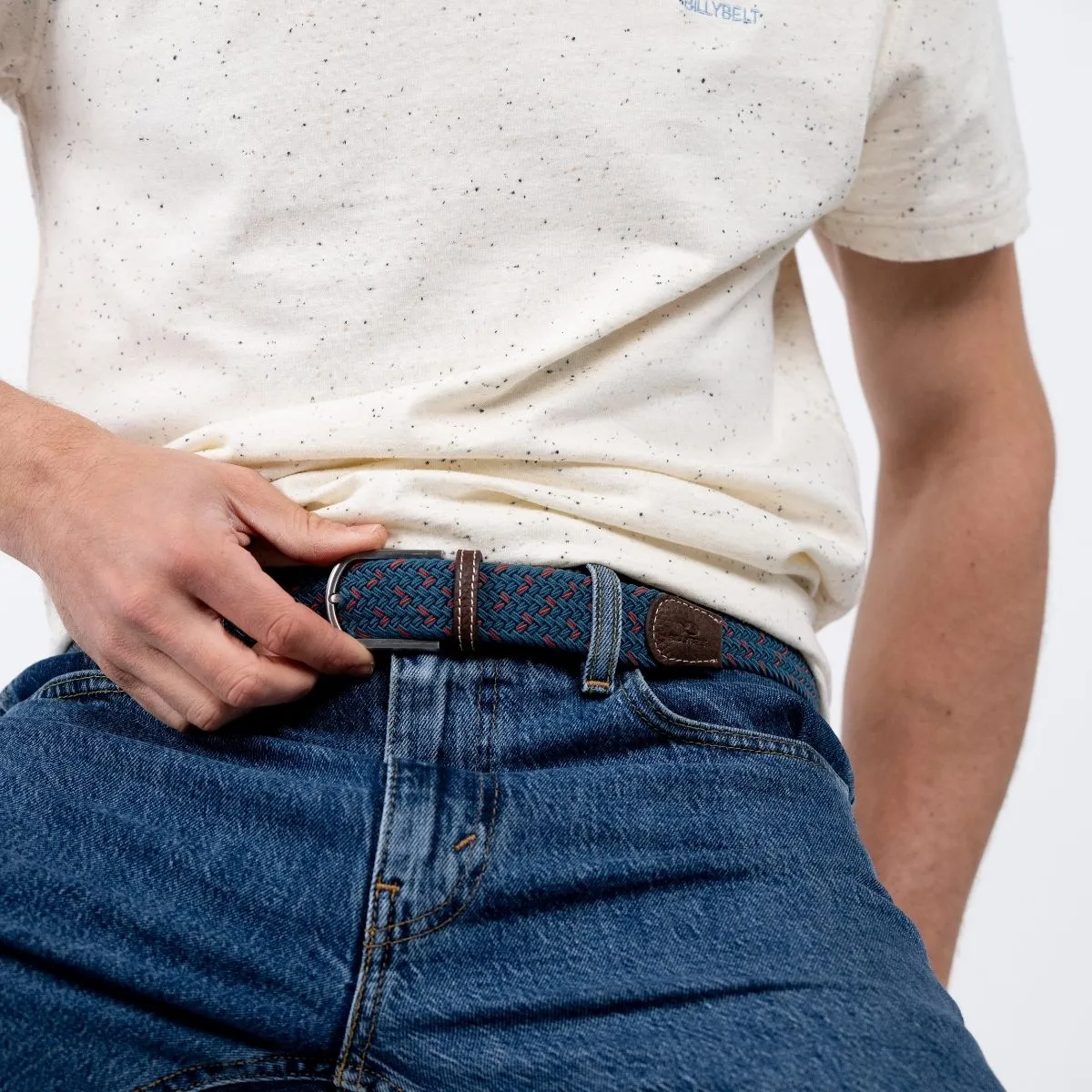 Ceinture tressée élastique multicolore - Fezzano sold by Billybelt