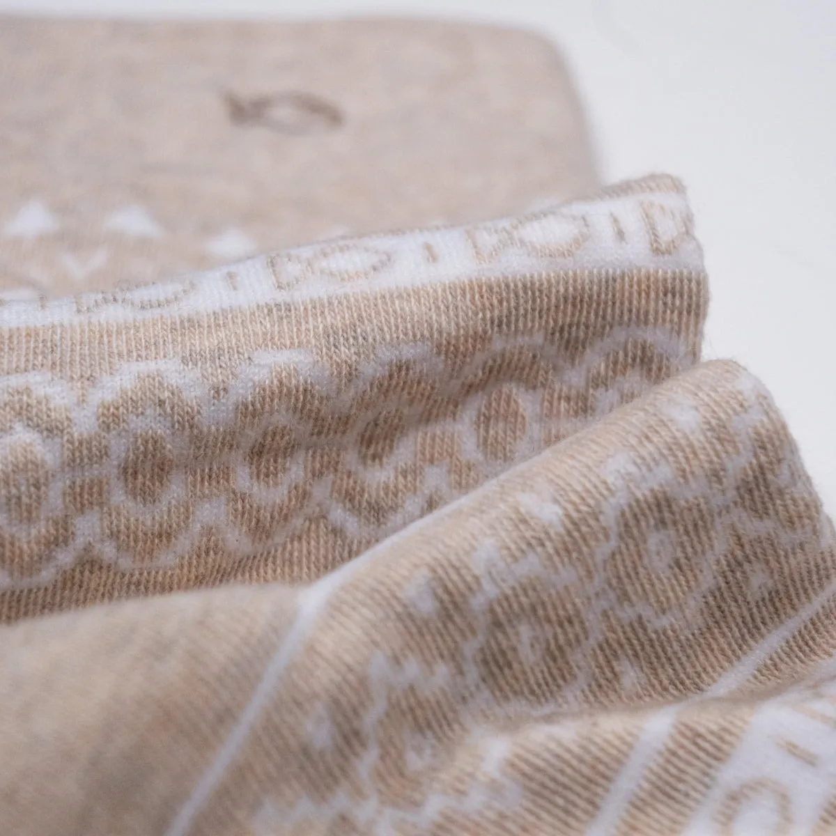 Chaussettes en coton peigné jacquard - Beige sold by Billybelt product image thumbnail 5