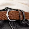 Ceinture tressée élastique Marron camel sold by Billybelt