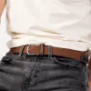 Ceinture tressée élastique Marron camel sold by Billybelt