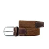 Ceinture tressée élastique Marron camel sold by Billybelt