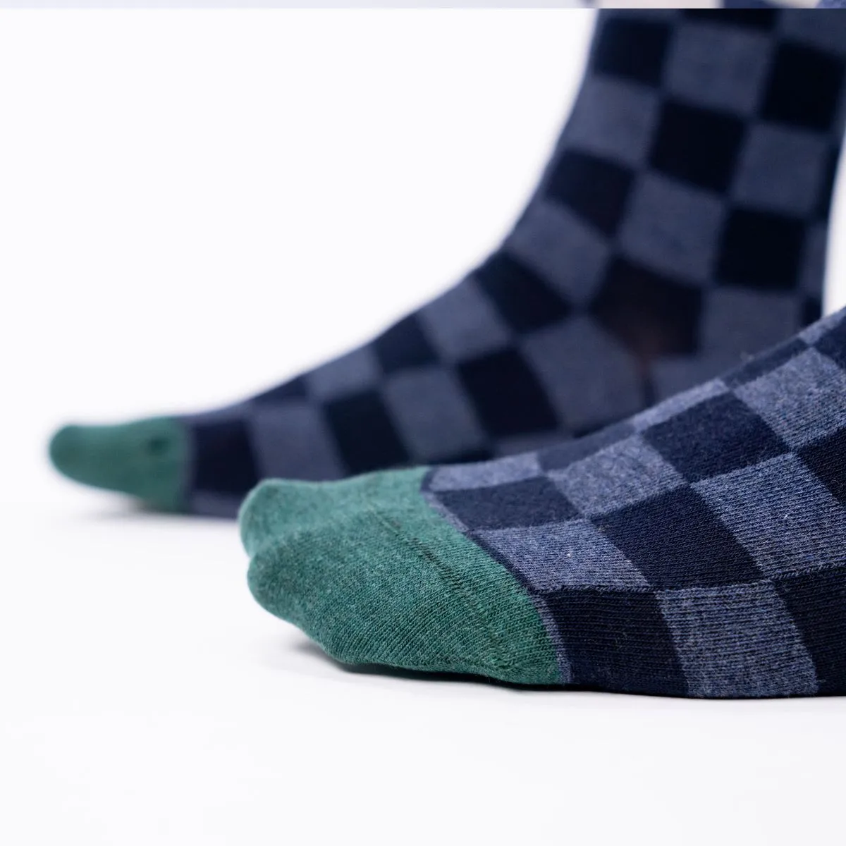 Chaussettes en coton peigné à carreaux - Hunaudières sold by Billybelt product image thumbnail 4