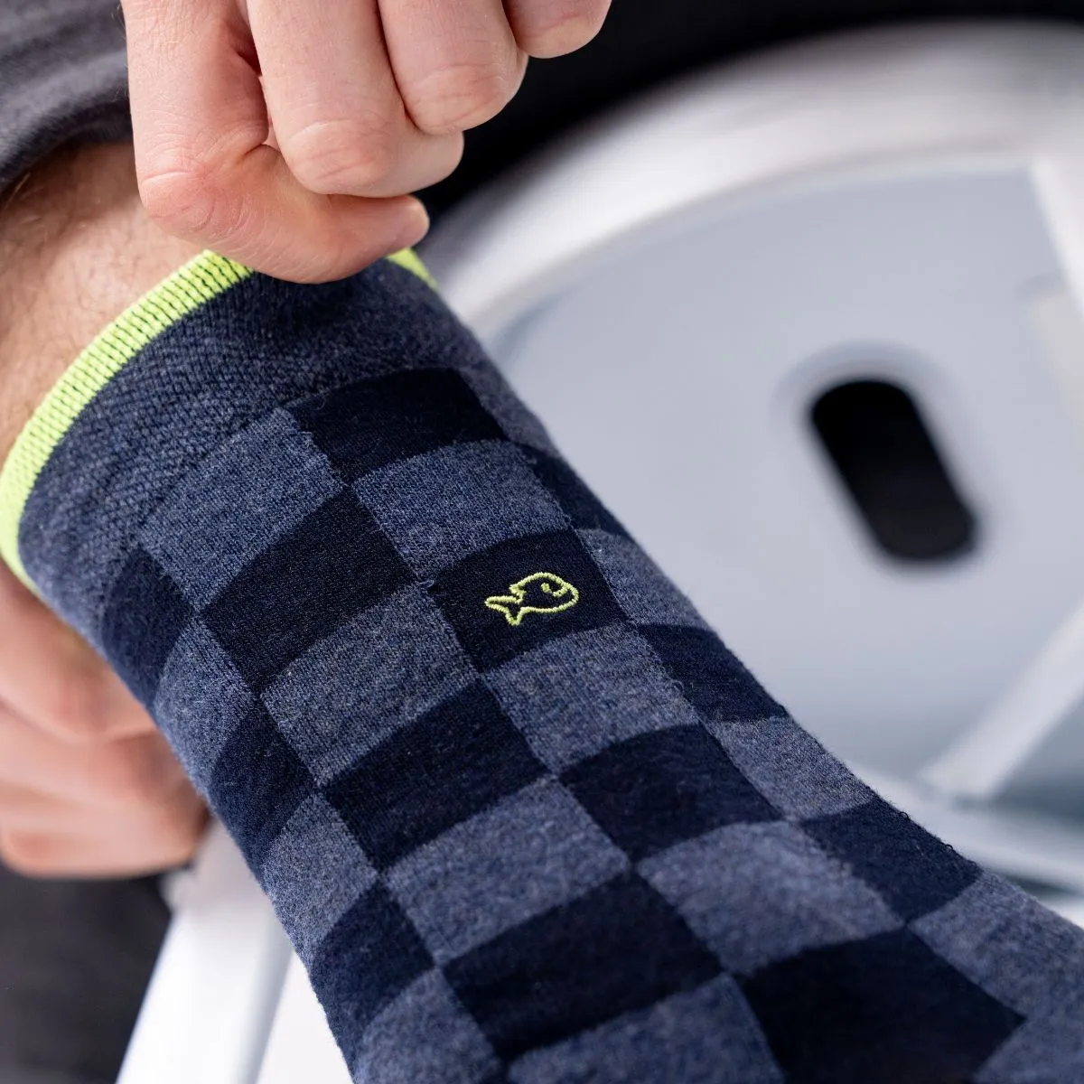 Chaussettes en coton peigné à carreaux - Hunaudières sold by Billybelt product image thumbnail 3