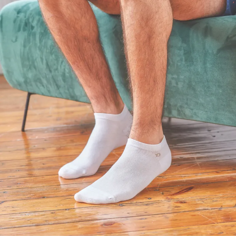 Socquettes en coton peigné unies - Blanc made by Billybelt