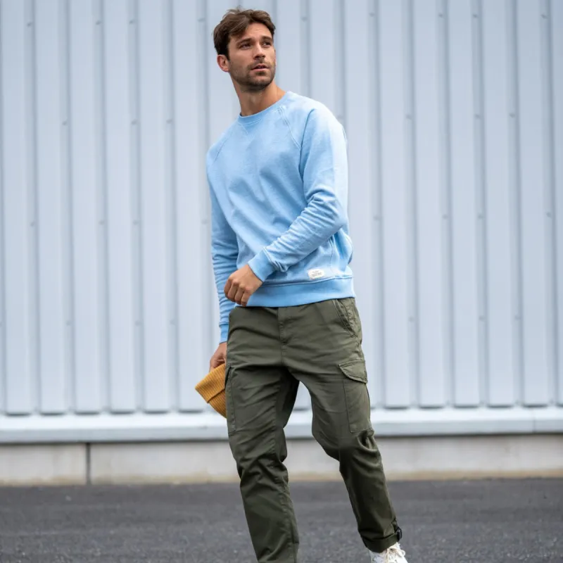 Sweatshirt 100% coton biologique Casual - Bleu clair sold by Billybelt