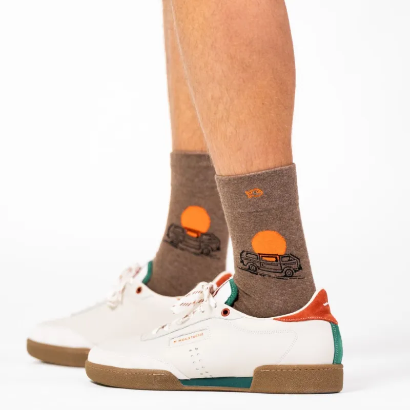 Chaussettes en coton peigné à motifs - Van trip sold by Billybelt