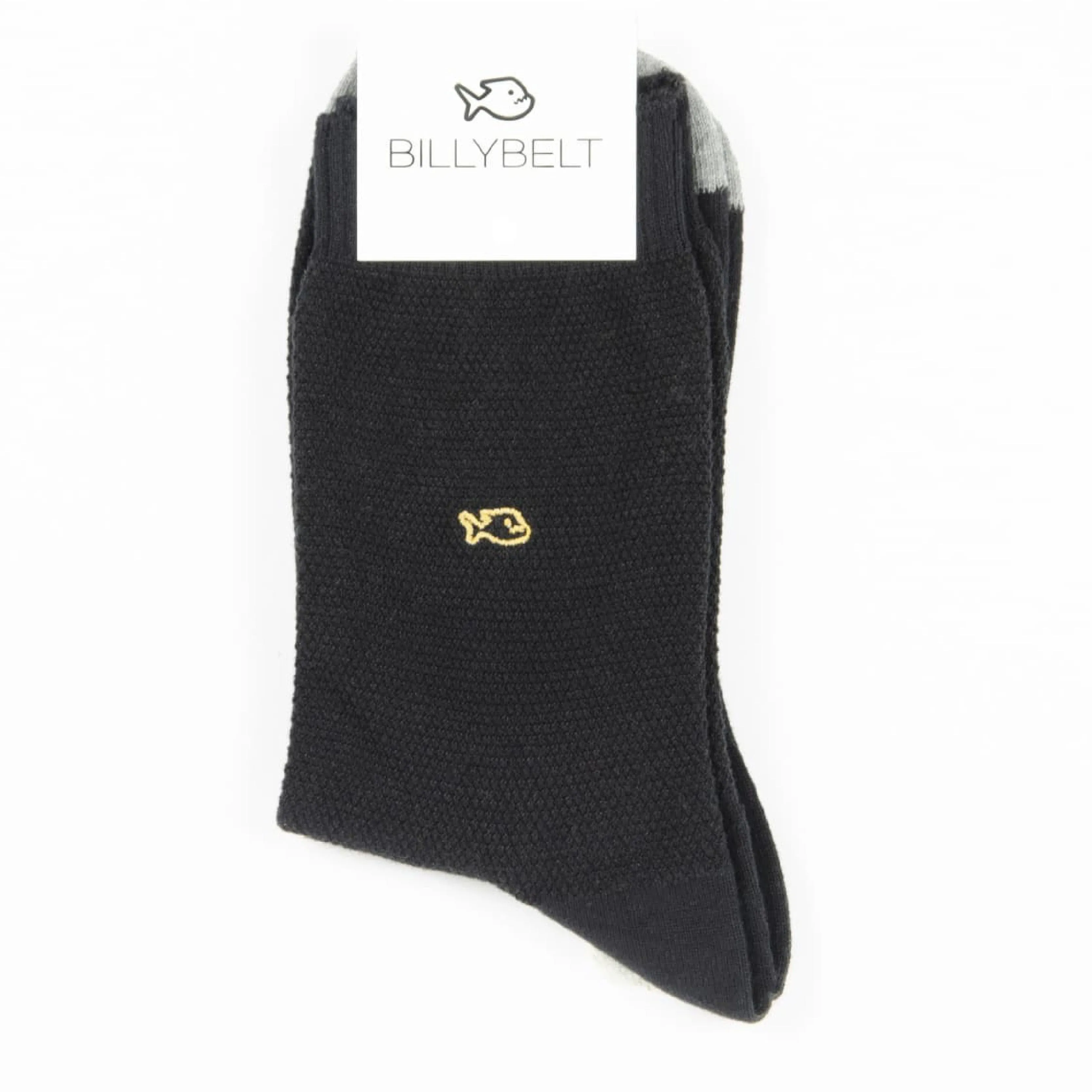 Chaussettes en coton peigné Maille piquée - Noir sold by Billybelt product image thumbnail 2