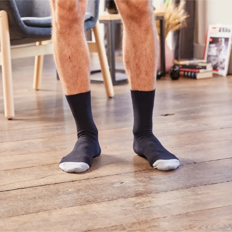 Chaussettes en coton peigné Maille piquée - Noir sold by Billybelt