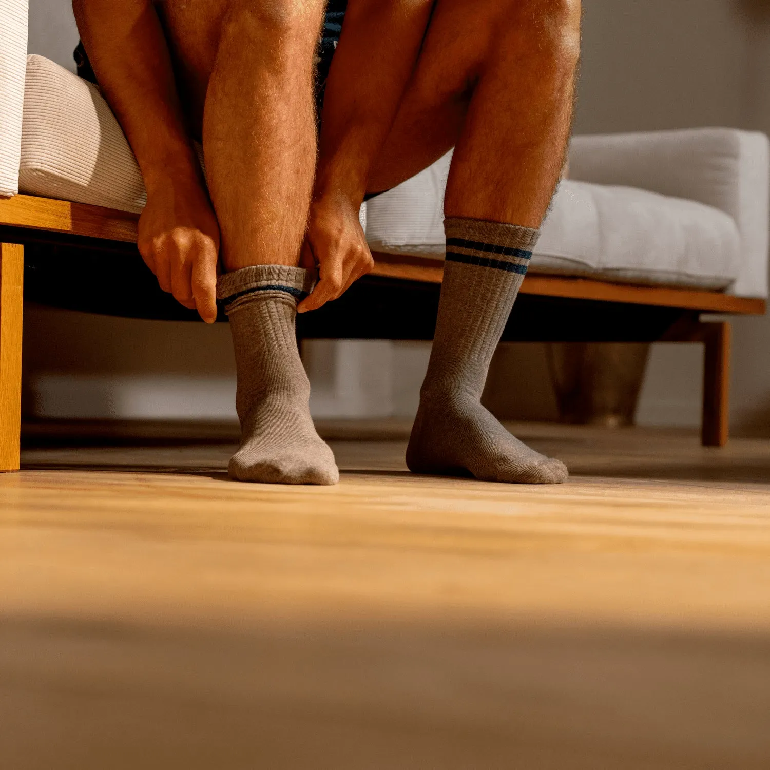 Chaussettes en coton peigné Retro - Taupe sold by Billybelt product image thumbnail 3