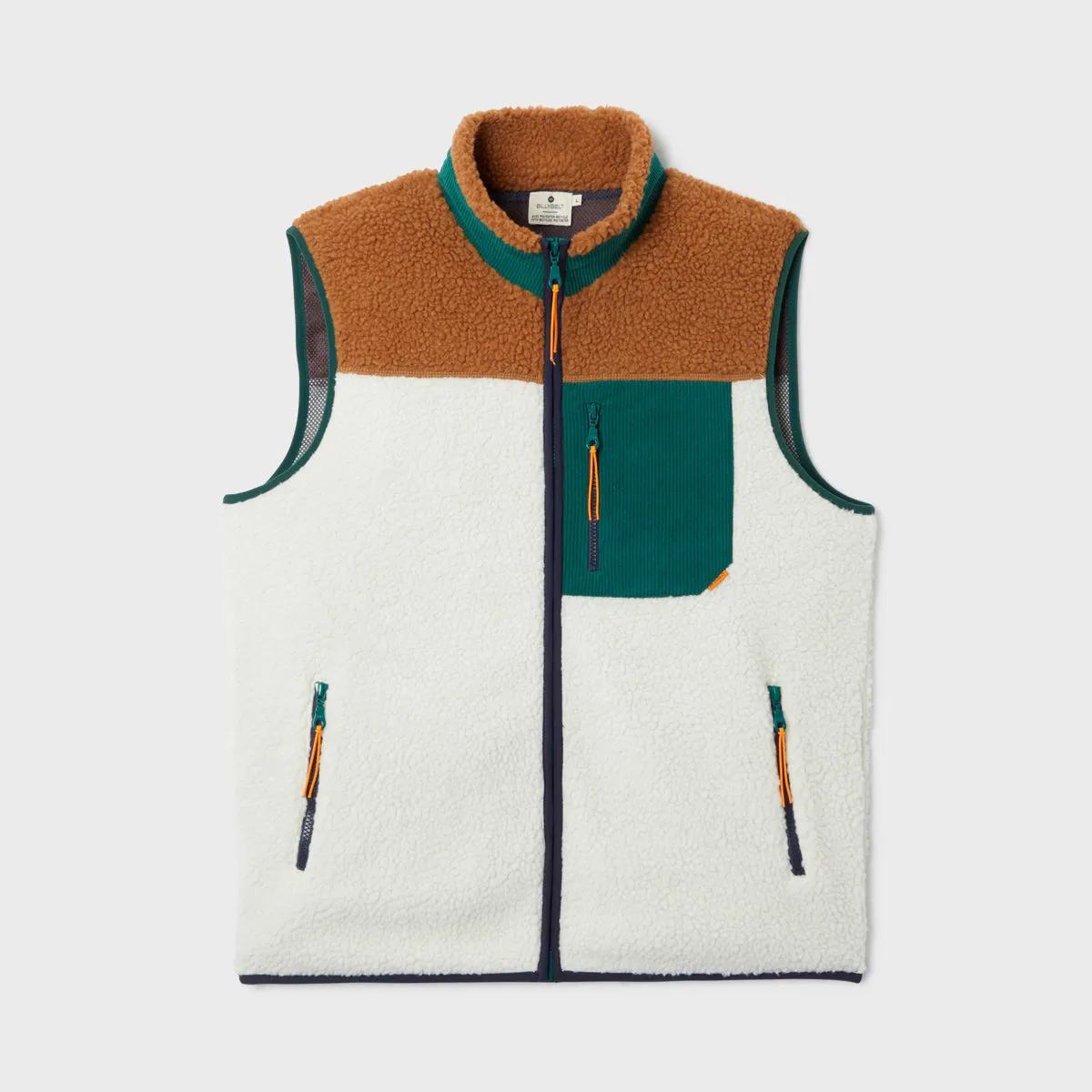 Veste sherpa mixte zippée sans manches Pistache sold by Billybelt product image thumbnail 2