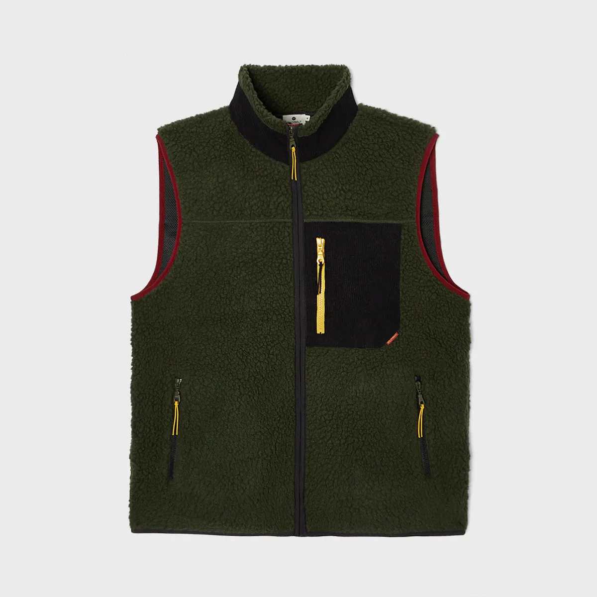 Veste sherpa mixte zippée sans manches Kaki sold by Billybelt product image thumbnail 2